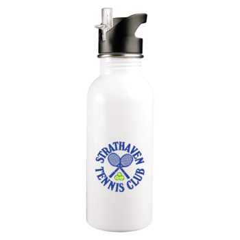 Stainless Steel 600ml Bottle With Straw (Printed Badge)