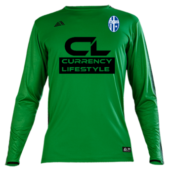 Club Goalkeeper Shirt - Green/Black (Embroidered Badge, Sponsor & Back Number)