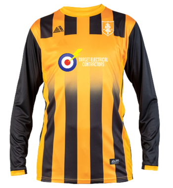 Away Shirt (with Target Electrical Contractors Sponsor) Amber/Black