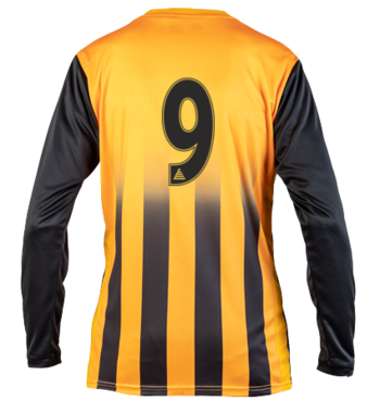 Away Shirt (with Drivers Direct Sponsor) Amber/Black