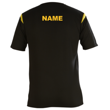 Atlanta Fitted T-Shirt (Black/Yellow With Name On Back)