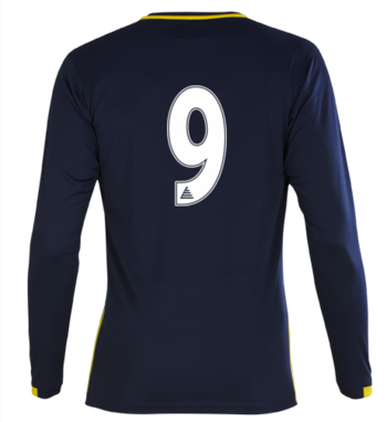 Club Shirt (Embroidered Badge) Navy/Yellow