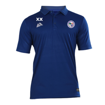 Inter Polo Shirt - Royal/White (Embroidered Badge & Initials)