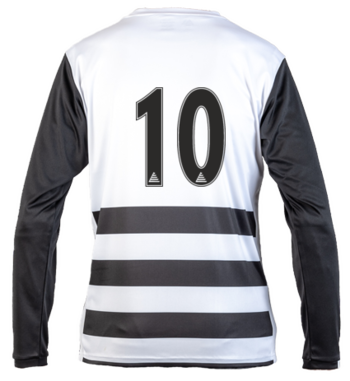 Club Shirt (Printed Badge & Back Numbers) White/Black