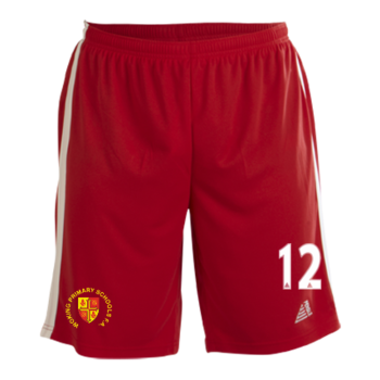 Red Training Shorts (With Squad Number & Printed Badge)