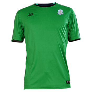 Short Sleeved Goalkeeper Shirt (Printed Badge) Green/Black