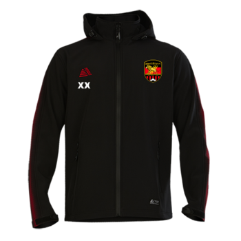 Club Inter Rain Jacket - Black/Red (Printed Badge)