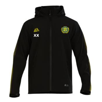 Club Inter Rain Jacket - Black/Yellow (Embroidered)