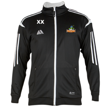 Club Tracksuit Top - Black/White (Embroidered badge)