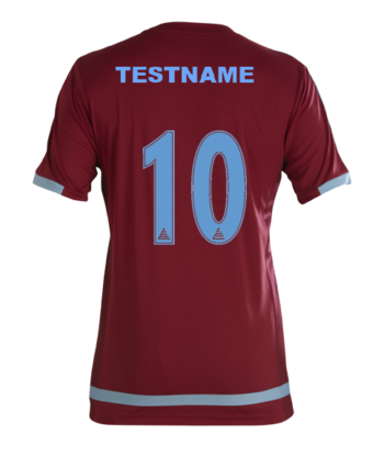 Club Football Shirt (Embroidered Badge and Blue Printing) Maroon/Sky