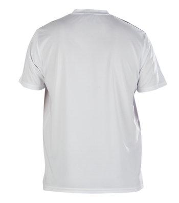 Tempo Football Shirt - White/Black (Embroidered Badge and Initials)