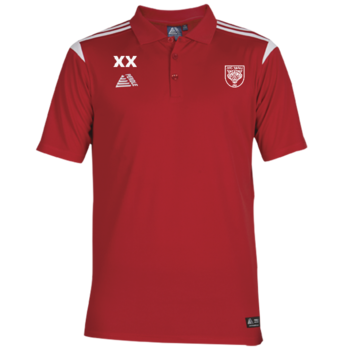 Club Atlanta Polo - Red/White (Embroidered Badge)