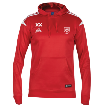Club Hoodie - Red/White (Embroidered Badge)