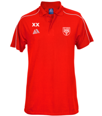 Club Vecta Polo - Red/White (Embroidered Badge)