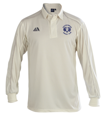 Club Long Sleeve Cricket Shirt (Embroidered Badge)