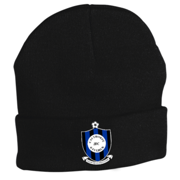 Woolly Hat - Black (Embroidered Badge)
