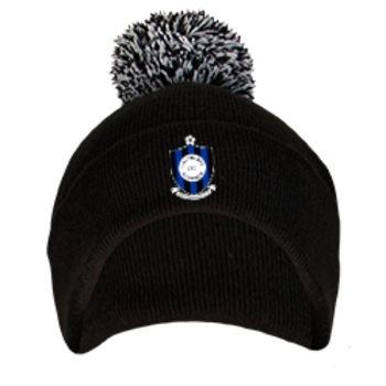 Bobble Hat - Black (Embroidered Badge)