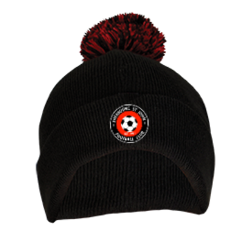 Black Bobble Hat (Embroidered Badge)