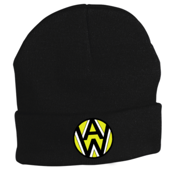 Embroidered Woolly Hat - Black