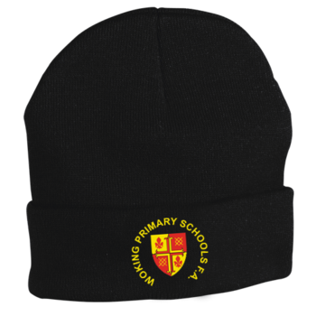 Black Woolly Hat (Embroidered Badge)