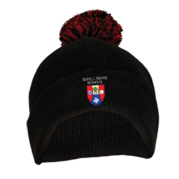 Bobble Hat (Black/Red)